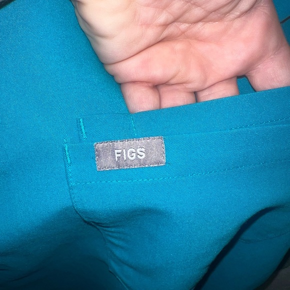 Men’s FIG scrub shirt- Turquoise blue Men’s XXL - Picture 6 of 6